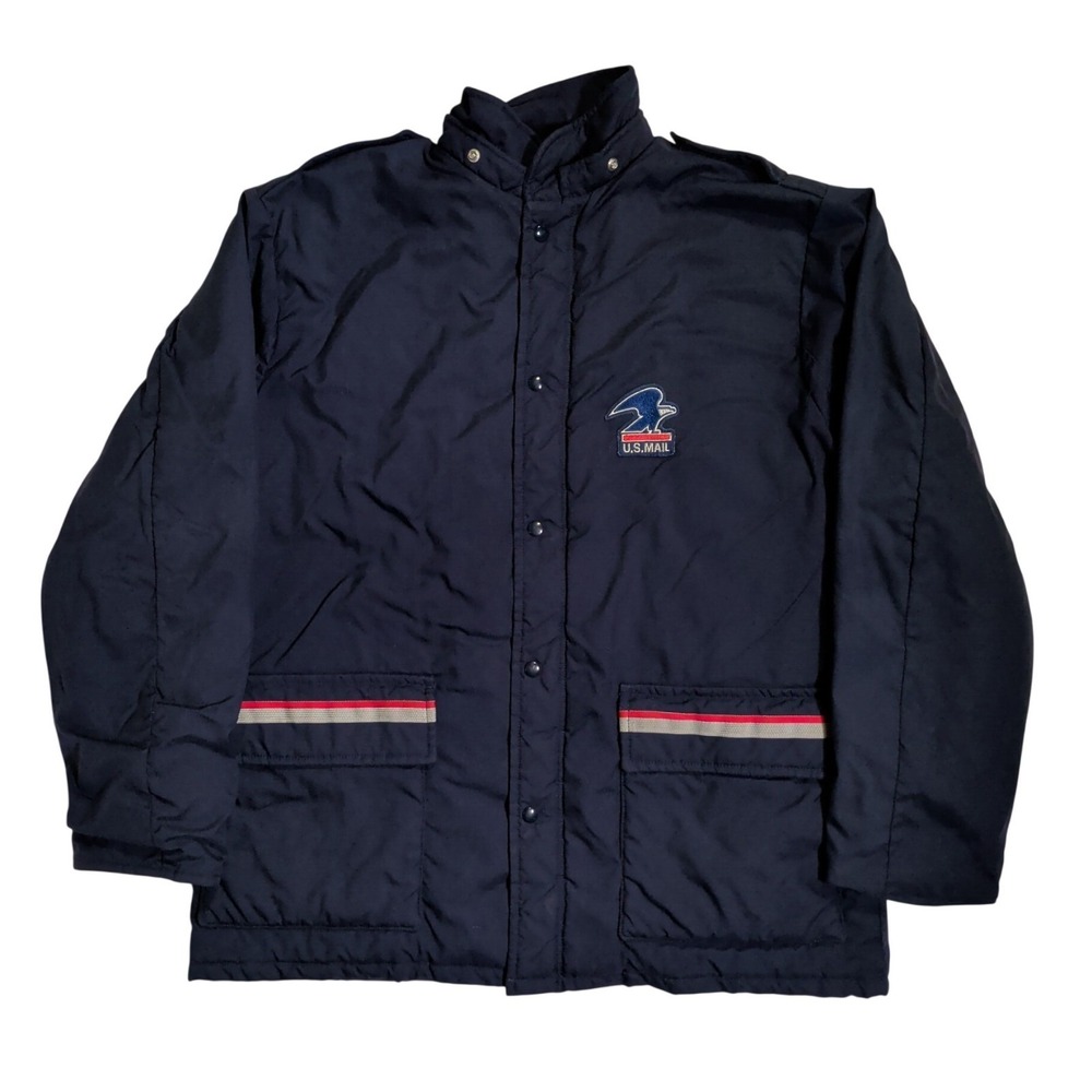 Vintage USPS Post Office Jacket Mens Size L Long Letter Carrier Uniform Bomber